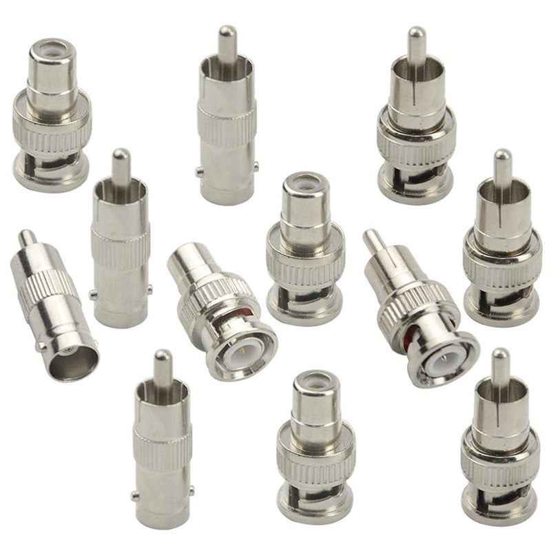 BeElion All-in-One 32-Pack RCA to BNC Adapter Kit - 11 M2M/11 M2F/10 F2M Nickel-Plated Brass Connectors for CCTV, Security Cameras & Audio Systems - Image 3